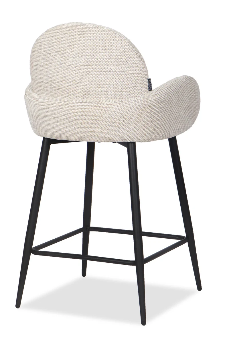 Chaise Haute Tabouret de bar en tissu anti tache, 57x55xH108CM ( 65 cm hauteur assise)- EDEN