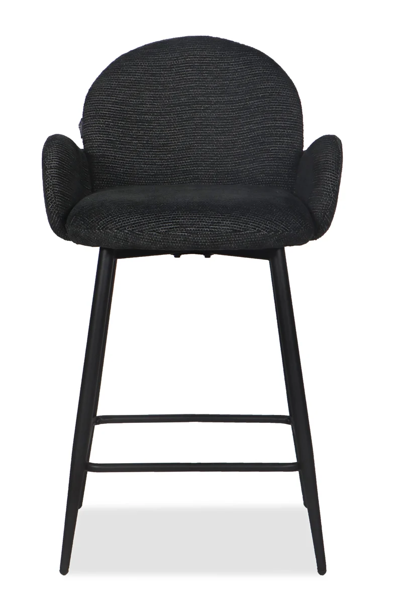 Chaise Haute Tabouret de bar en tissu anti tache, 57x55xH108CM ( 65 cm hauteur assise)- EDEN