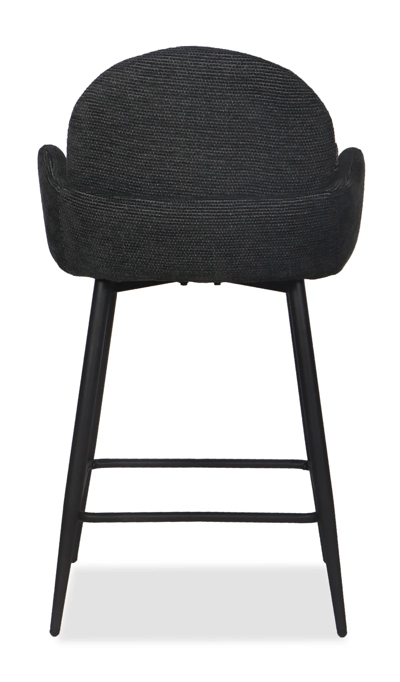 Chaise Haute Tabouret de bar en tissu anti tache, 57x55xH108CM ( 65 cm hauteur assise)- EDEN