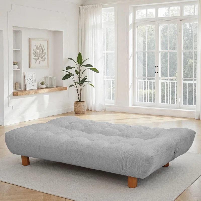Canapé lit clic-clac convertible en tissu anti tache, 186x103xH89CM - LUCIEN