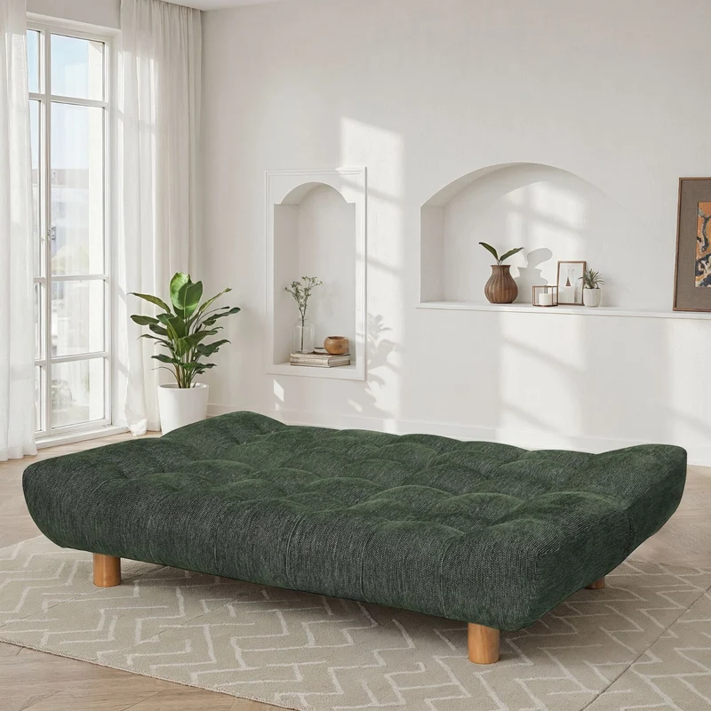 Canapé lit clic-clac convertible en tissu anti tache, 186x103xH89CM - LUCIEN