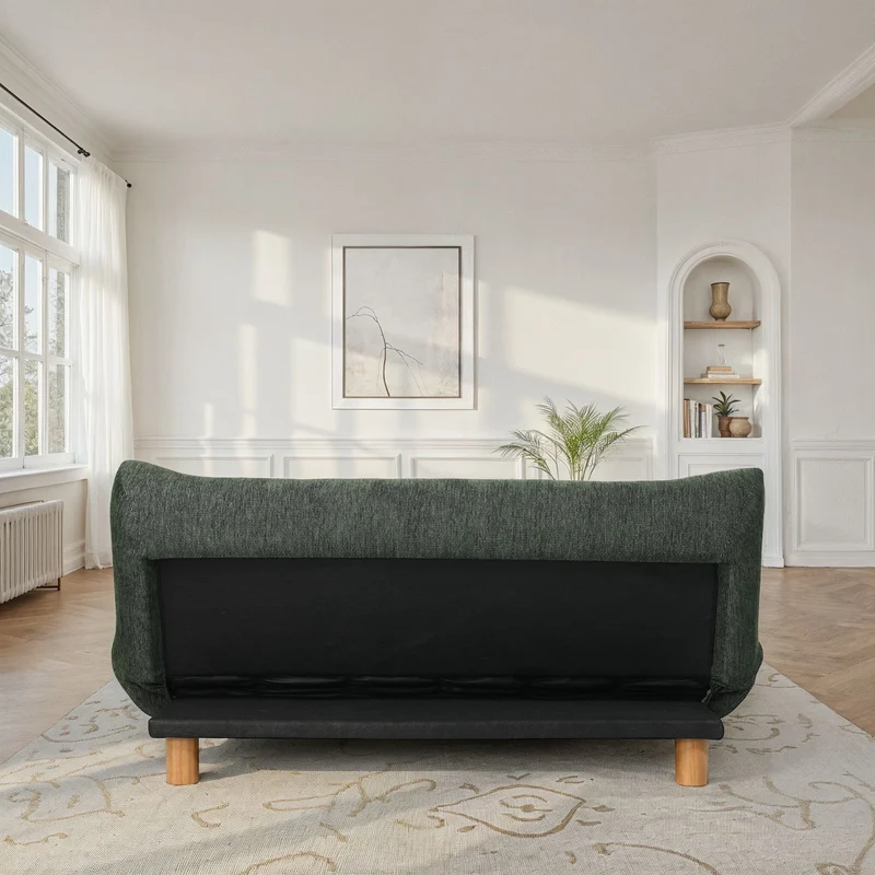 Canapé lit clic-clac convertible en tissu anti tache, 186x103xH89CM - LUCIEN