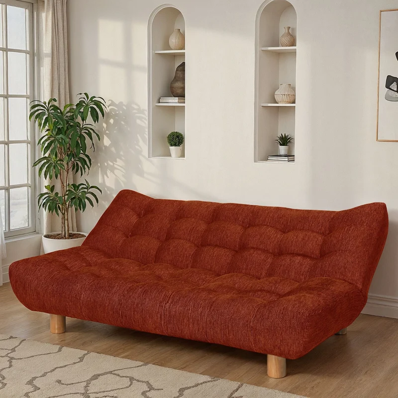Canapé lit clic-clac convertible en tissu anti tache, 186x103xH89CM - LUCIEN