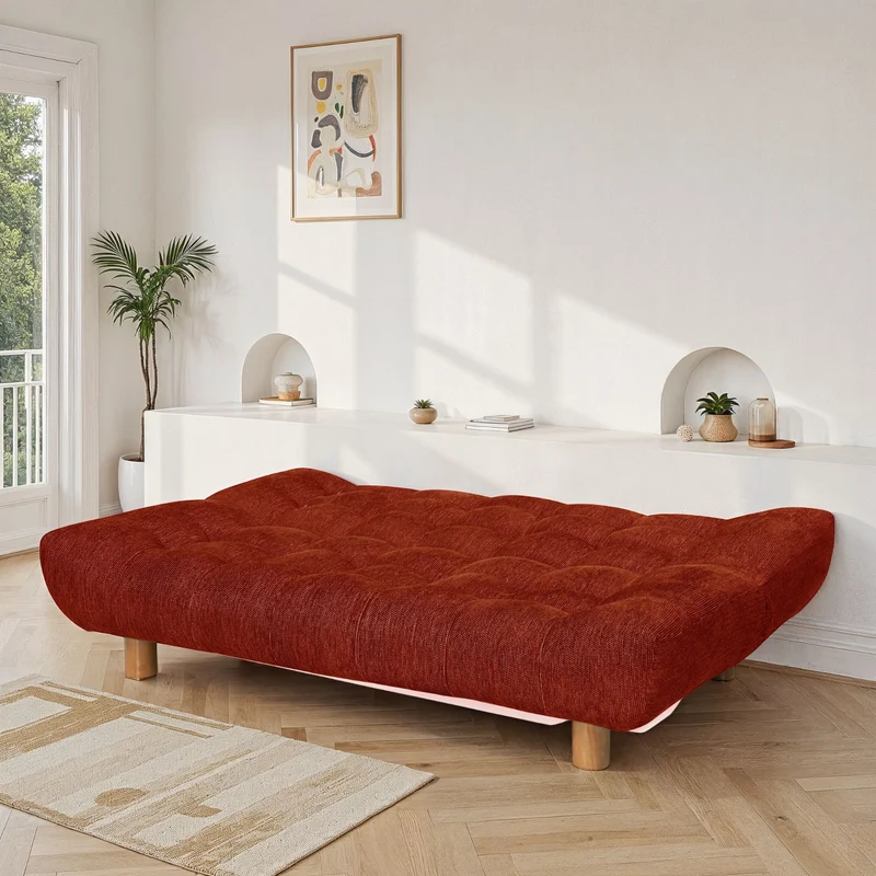 Canapé lit clic-clac convertible en tissu anti tache, 186x103xH89CM - LUCIEN