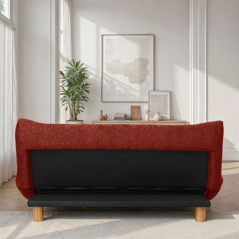 Canapé lit clic-clac convertible en tissu anti tache, 186x103xH89CM - LUCIEN