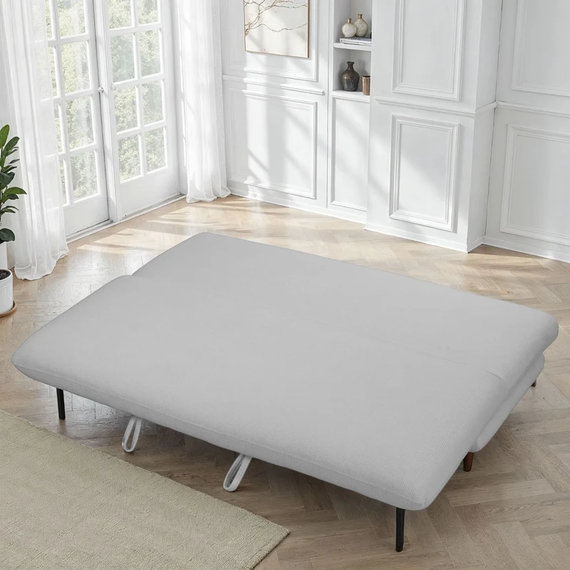 Canapé lit 3 places clic-clac en tissu anti tache, 192x94xH91CM - LUPINE