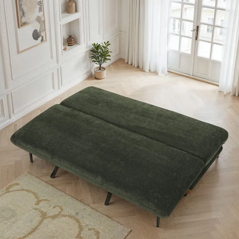 Canapé lit 3 places clic-clac en tissu anti tache, 192x94xH91CM - LUPINE