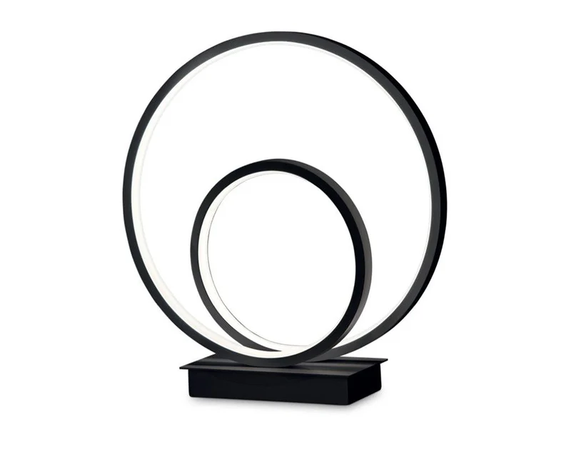Lampe à poser design de table ronde led noir - Oza