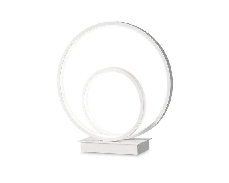 Lampe à poser design de table ronde led blanche - Ozo