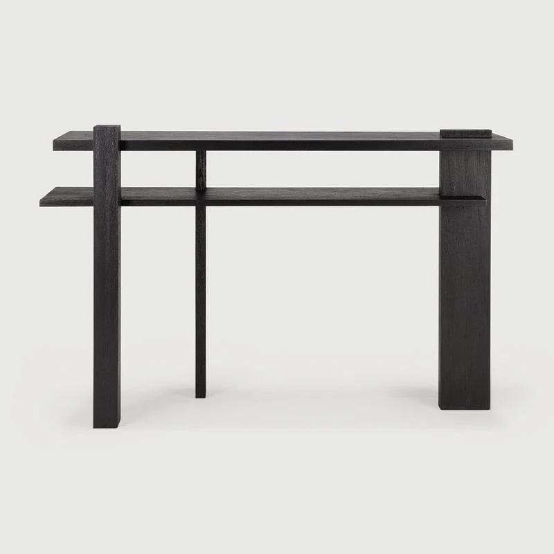 Ethnicraft Console Abstract – Teck noir