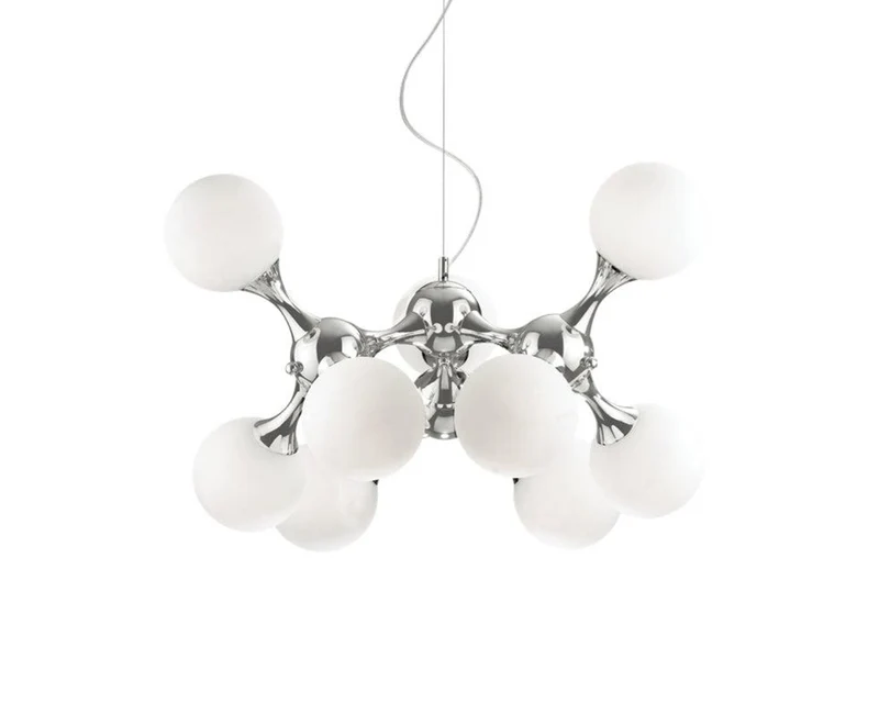 Suspension boule en verre blanche - Emma