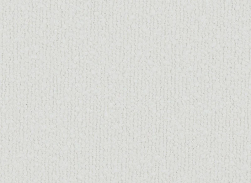 Canapé d'angle fixe modulable avec 1 pouf en tissu effet peau de mouton blanc écru HARLEM XL