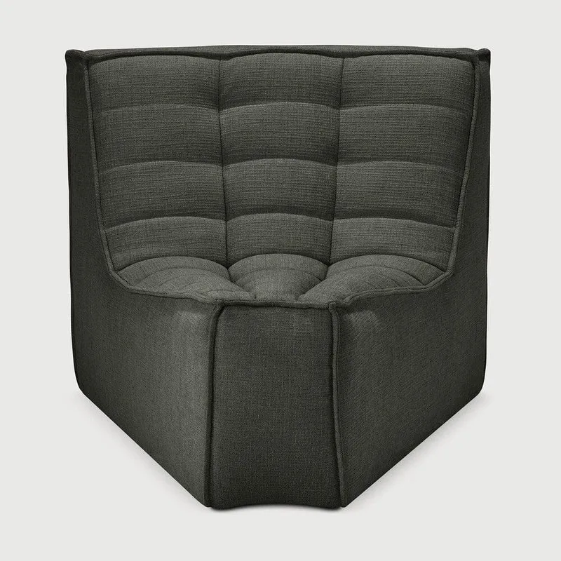 Ethnicraft Canapé Modulaire N701 - Tissu Éco (Angle Arrondi 45°)