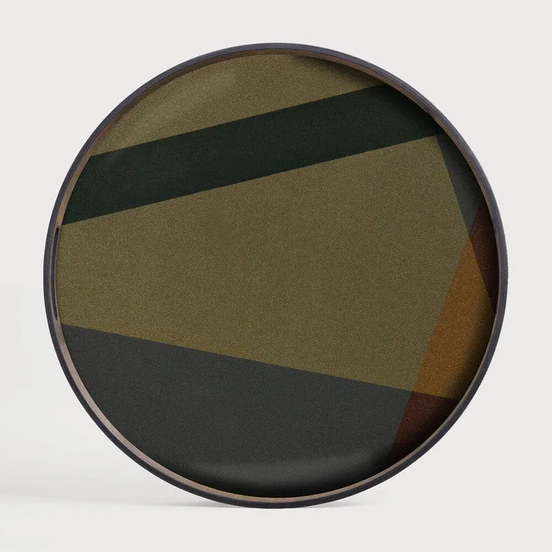 Ethnicraft Plateau en Verre Angle - Rond - Petit Ø 48 cm