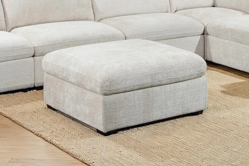 Pouf en tissu anti tache - OLYMPE