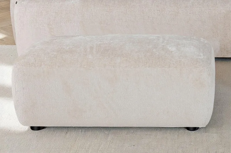Pouf en tissu anti tache, 110x61xH45CM - JENNIFER