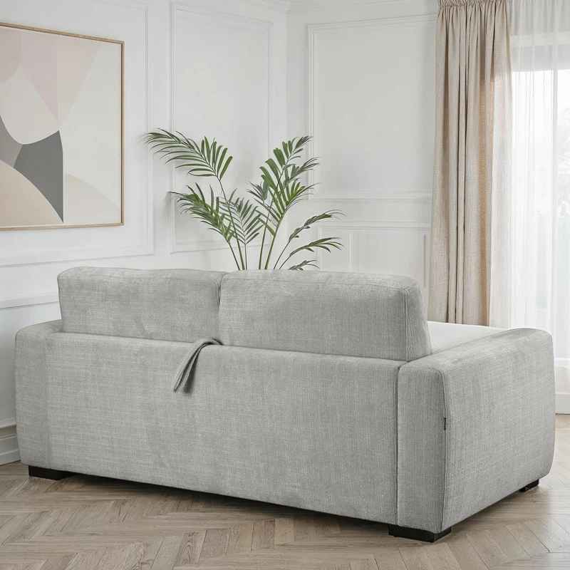 Canapé lit convertible clic-clac en tissu, 201x98xH90CM avec matelas intégré (140x190cm)- MONACO