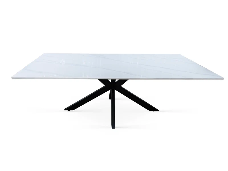 Table basse plateau en ceramique rectangulaire, 130x70xH45CM - PILAR