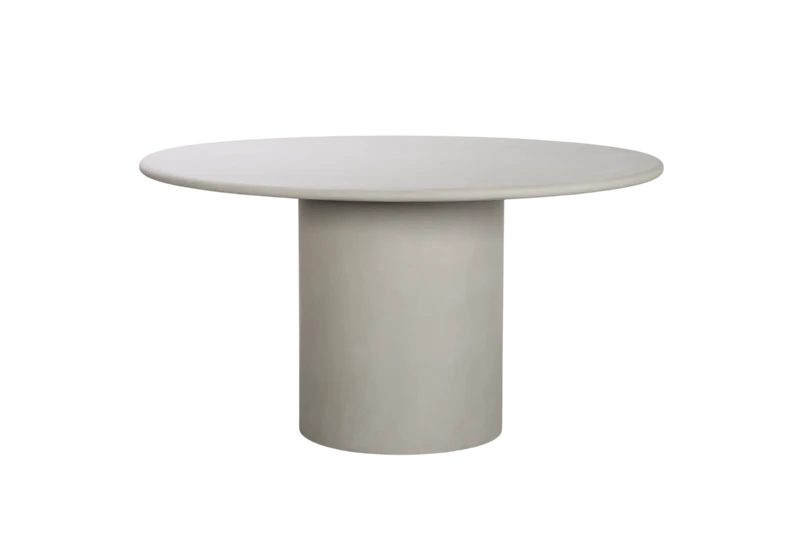 Table en Travertin à manger forme Galet , 140x114xH75CM NORDIE