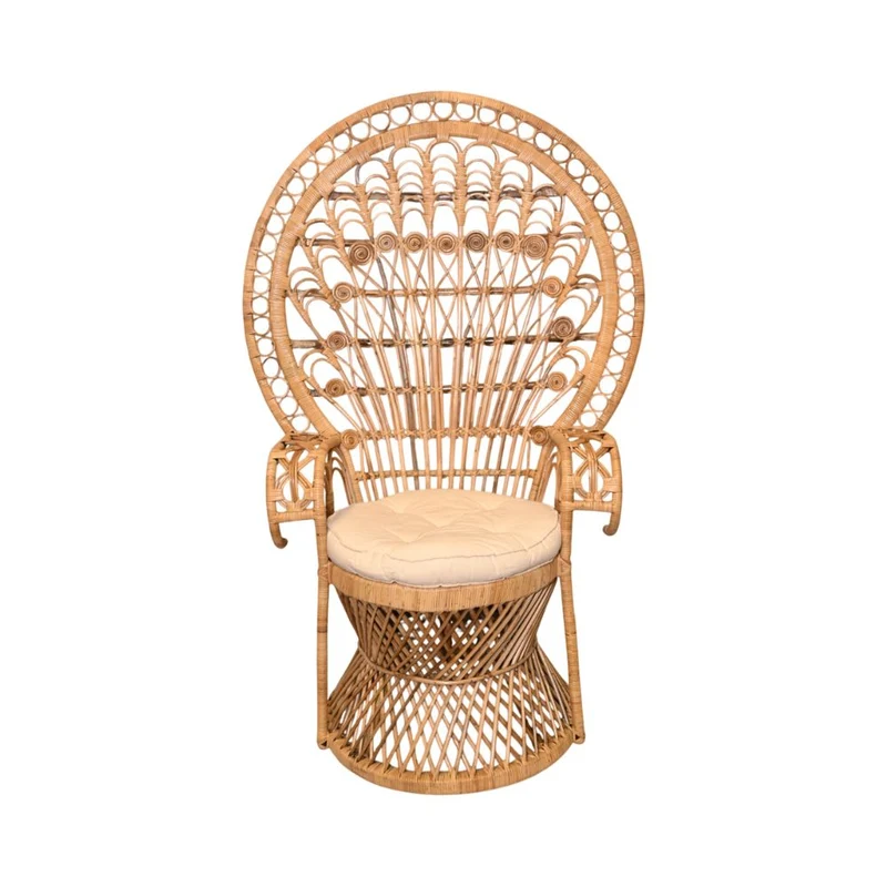 Fauteuil en rotin tressé, 95x50xH143CM - MANILLE