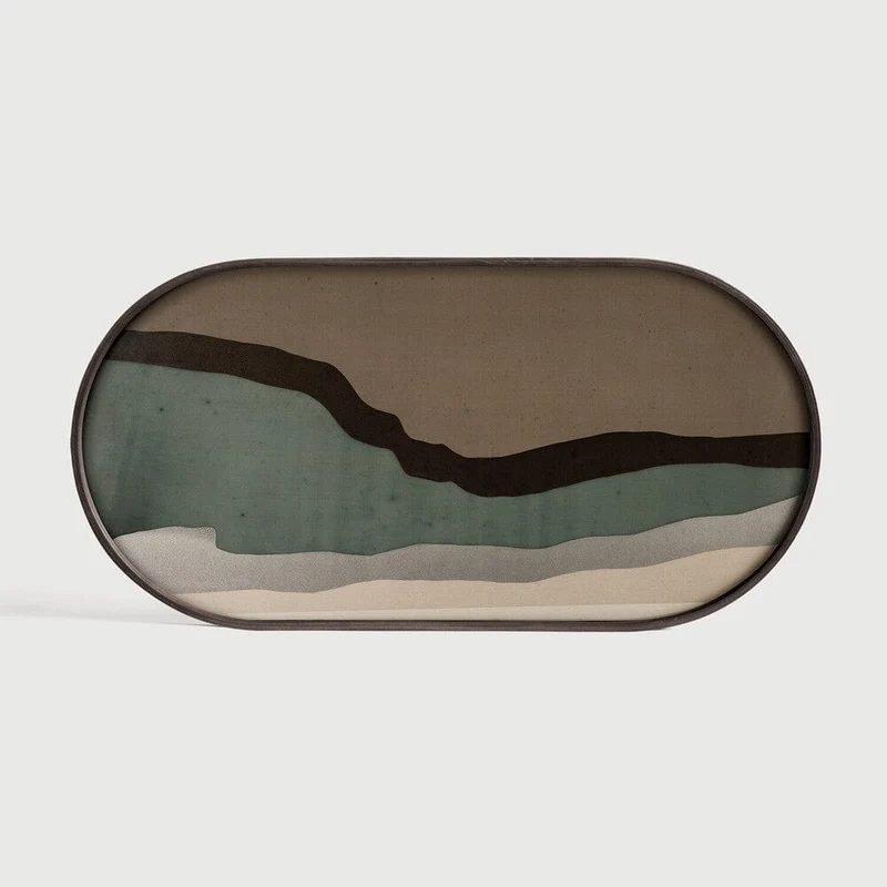 Ethnicraft Plateau en Verre Wabi Sabi - Oblong
