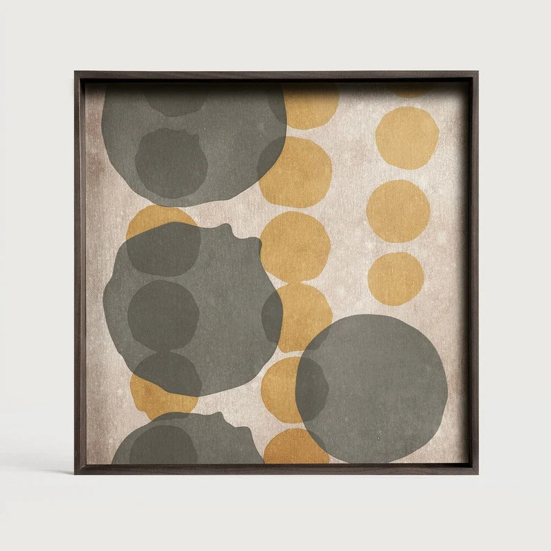 Ethnicraft Plateau Carré en Verre Layered Dots