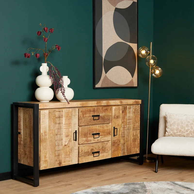 Buffet en bois de manguier, H80cm - ANGELO