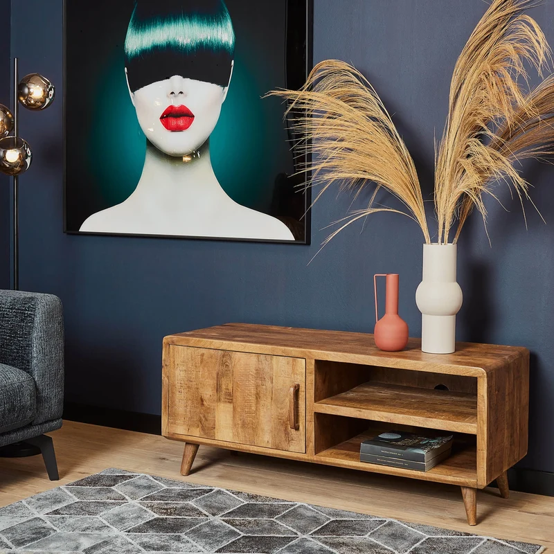 Meuble TV en bois de manguier, H50cm - MAYA