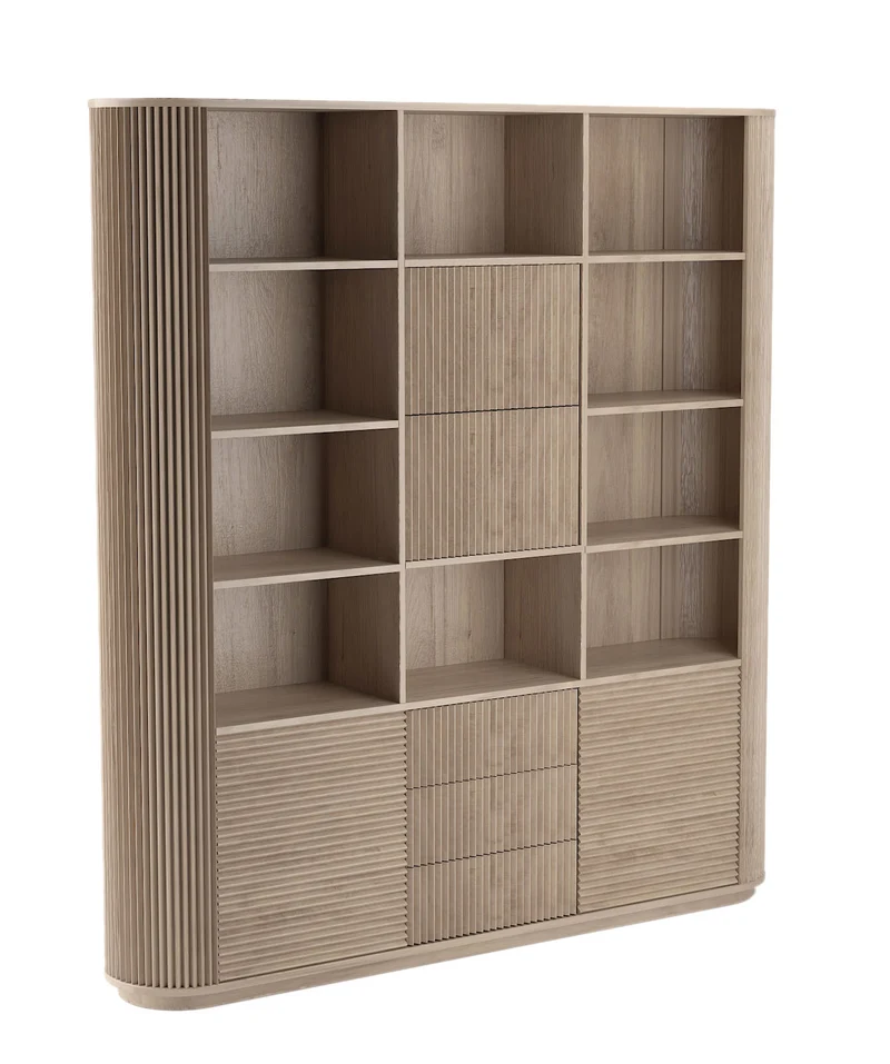 Vaisselier en bois de manguier, 200x40xH220CM - ZOE