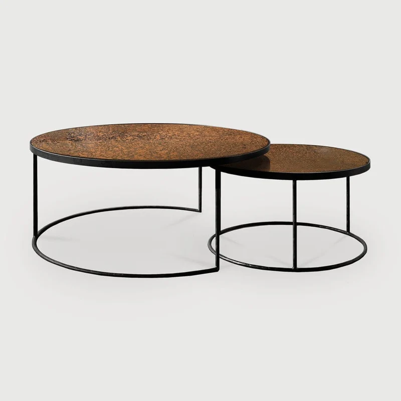 Ethnicraft Table Basse Gigognes – Cuivre