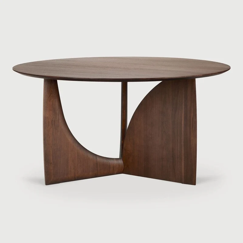 Ethnicraft Table ronde - Geometric teck
