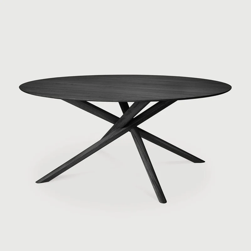 Table ronde Ethnicraft - Mikado chêne noir