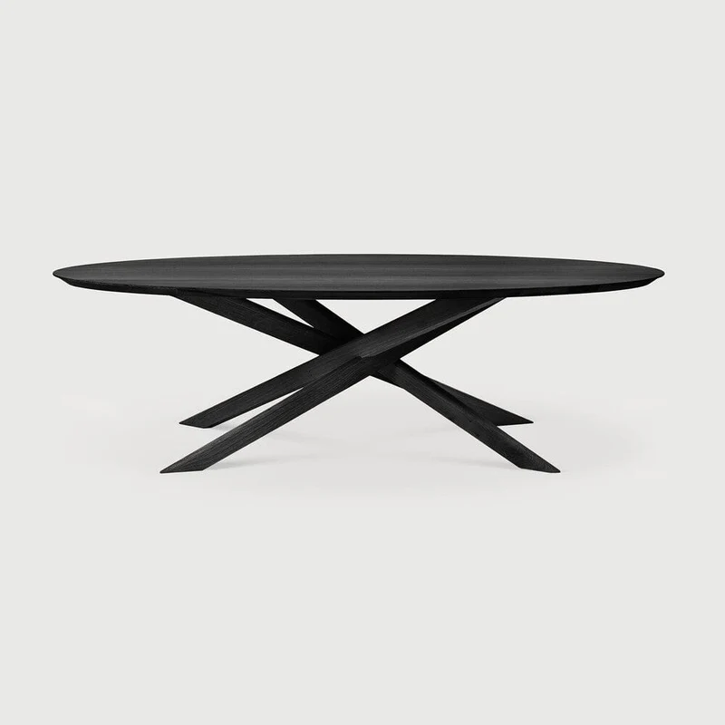 Table ovale Ethnicraft - Mikado chêne noir
