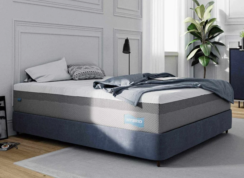 Matelas HYBRID 140 x 190 cm ressorts ensachés et mémoire de forme épaisseur 26 cm