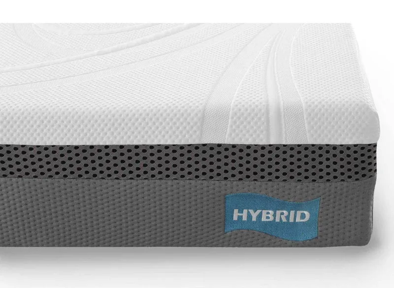Matelas HYBRID 140 x 190 cm ressorts ensachés et mémoire de forme épaisseur 26 cm