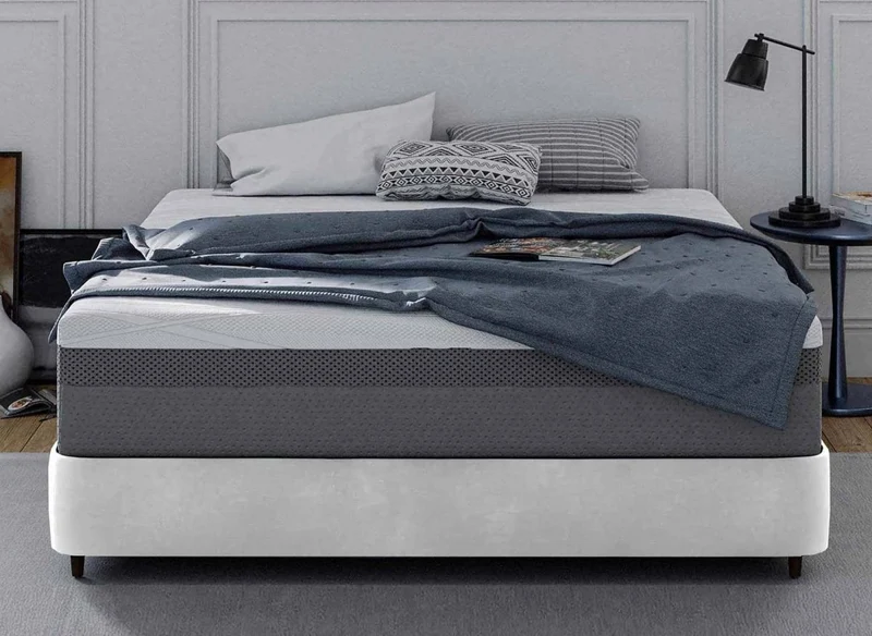 Matelas HYBRID 180 x 200 cm ressorts ensachés et mémoire de forme épaisseur 26 cm