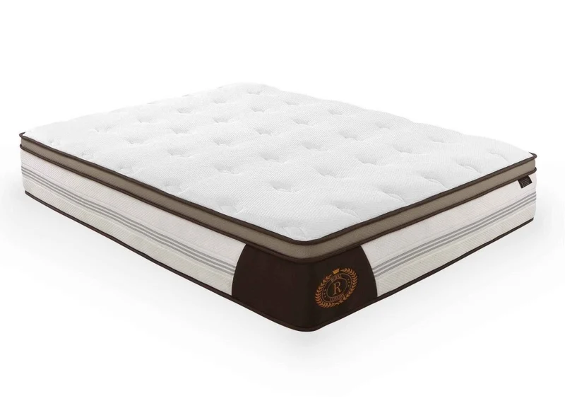 Matelas hybride ROYAL LUX 180 x 200 cm ressorts ensachés et mémoire de forme épaisseur 31 cm
