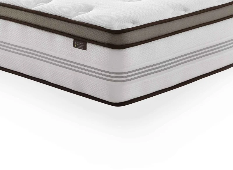 Matelas hybride ROYAL LUX 140 x 190 cm ressorts ensachés et mémoire de forme épaisseur 31 cm