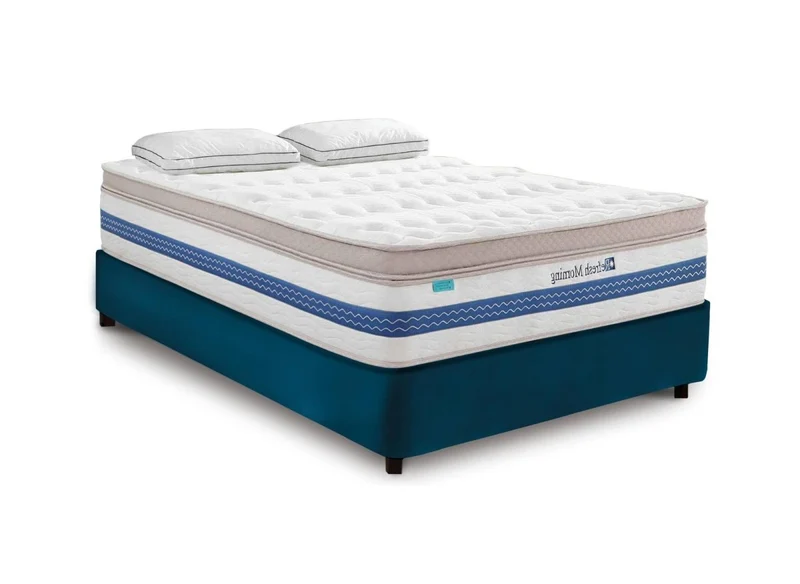 Matelas hybride REFRESH 180 x 200 cm ressorts ensachés et mémoire de forme épaisseur 32 cm