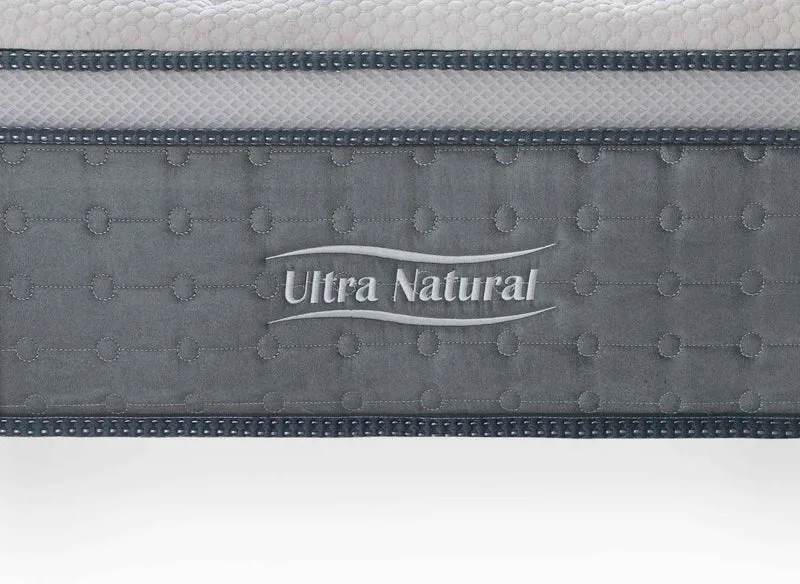 Matelas hybride NATURAL 180 x 200 cm ressorts ensachés et soie épaisseur 29 cm