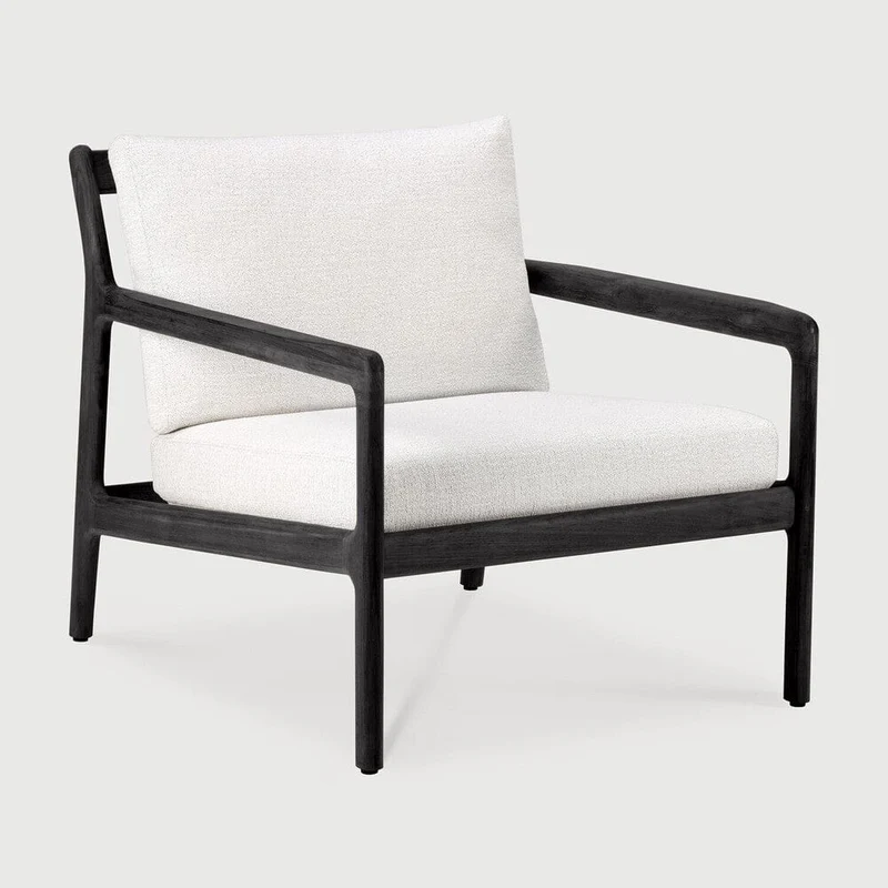 Fauteuil Lounge Jack en Teck Noir Ethnicraft (avec coussins)