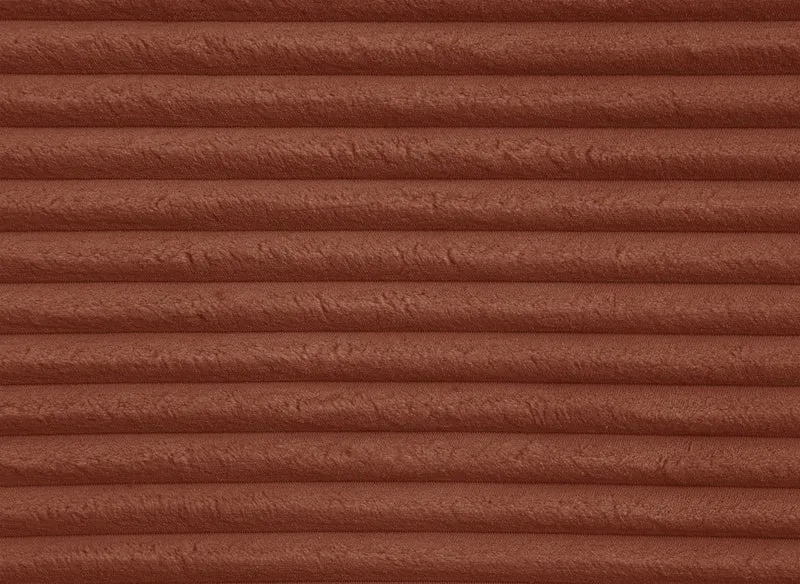Canapé d'angle convertible avec méridienne et coffre en gros côtelé terracotta TILDA - Angle gauche