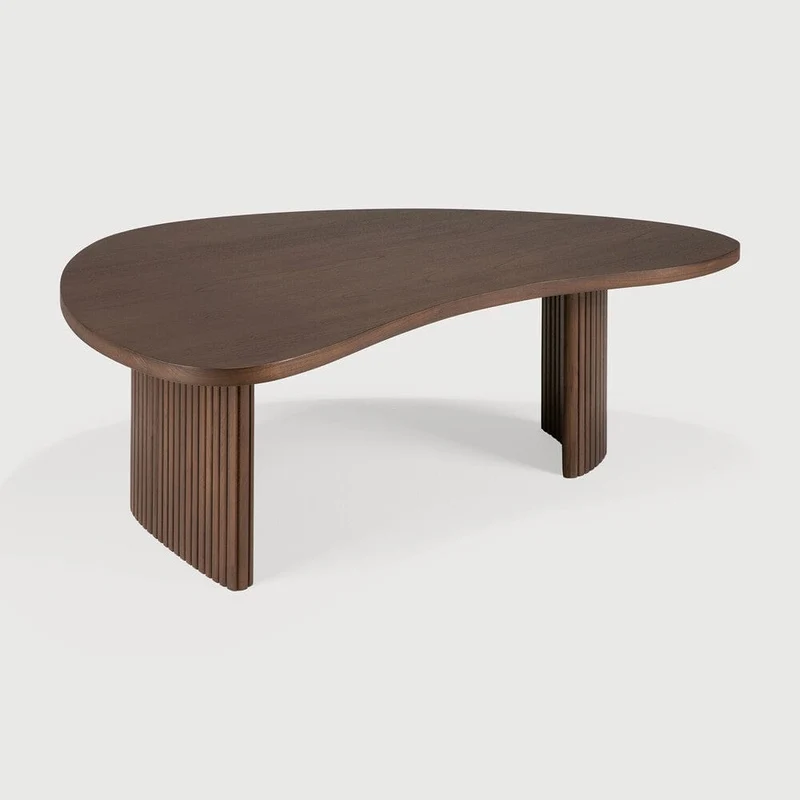Table basse Boomerang (Teck Brun)