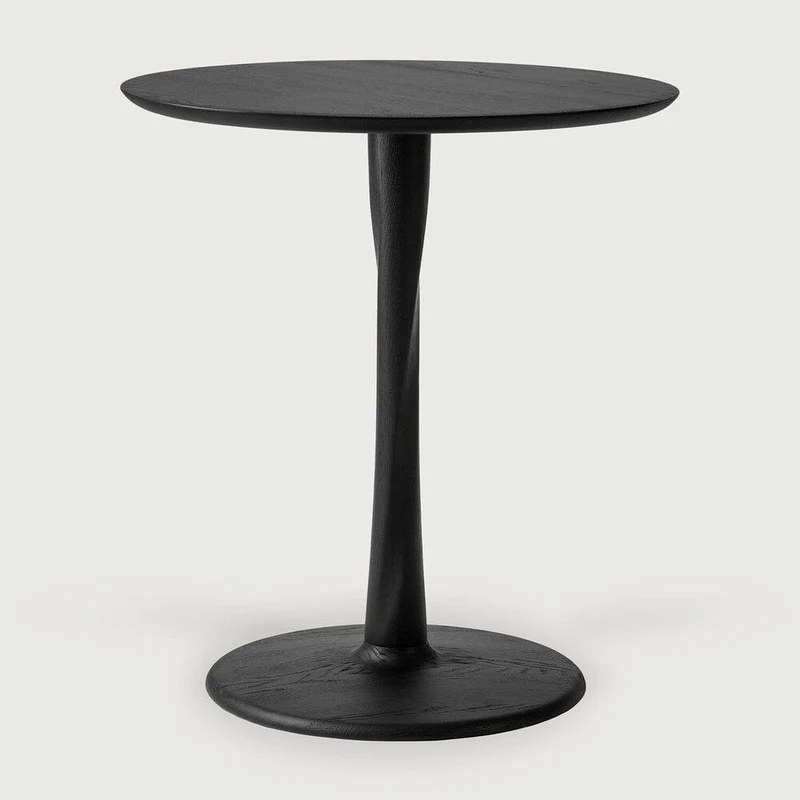 Table à manger ronde Ethnicraft - Torsion chêne noir