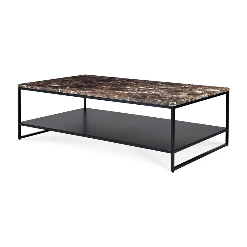 Table Basse Ethnicraft - Stone noir emperador