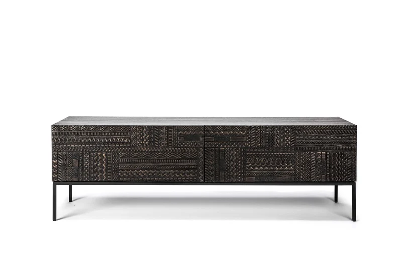 Meuble TV Ethnicraft - Tabwa teak noir