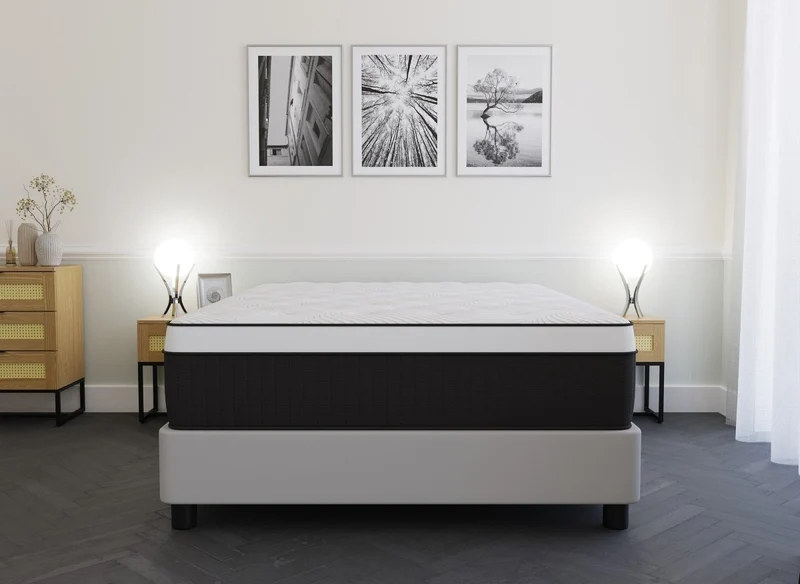 Matelas hybride mémoire de forme 180 x 200 cm épaisseur 37 cm - PILLOW