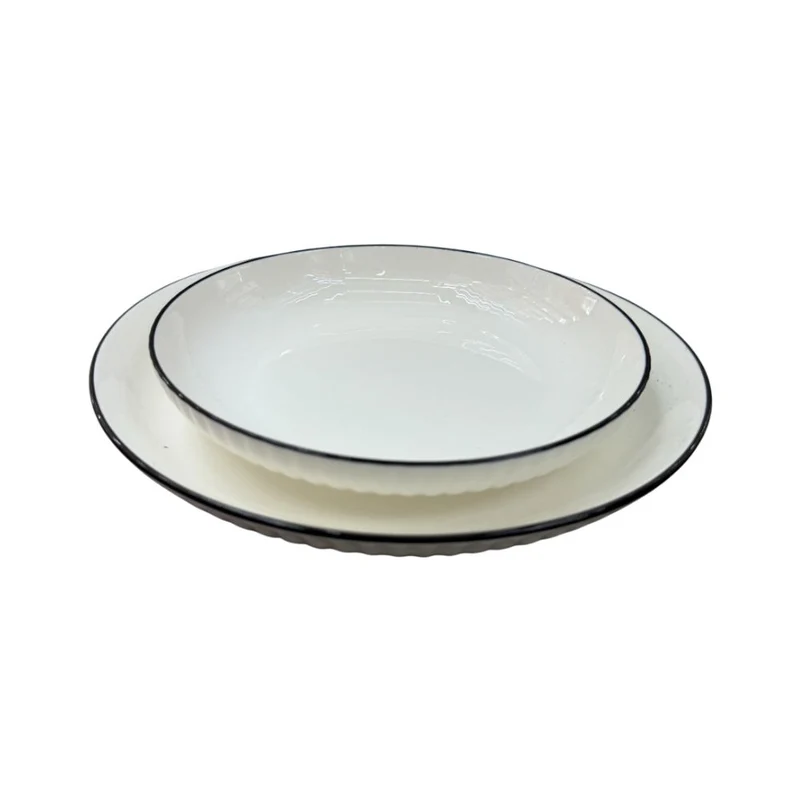 Assiette creuse en céramique, D7 pouces