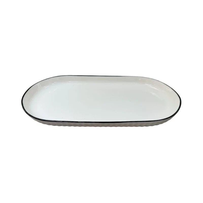 Assiette à poisson en ceramique, 30x16CM