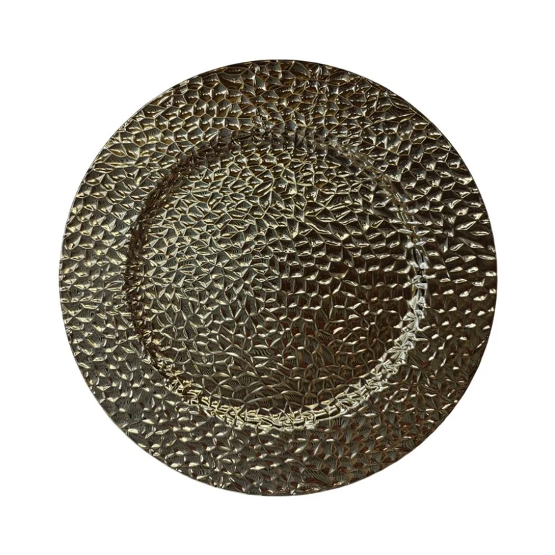 Sous plat à motif doré, D33CM